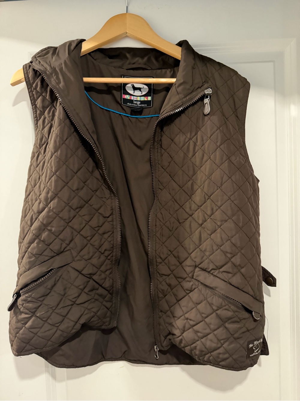 The Black Dog Brown Jacket with Blue Piping